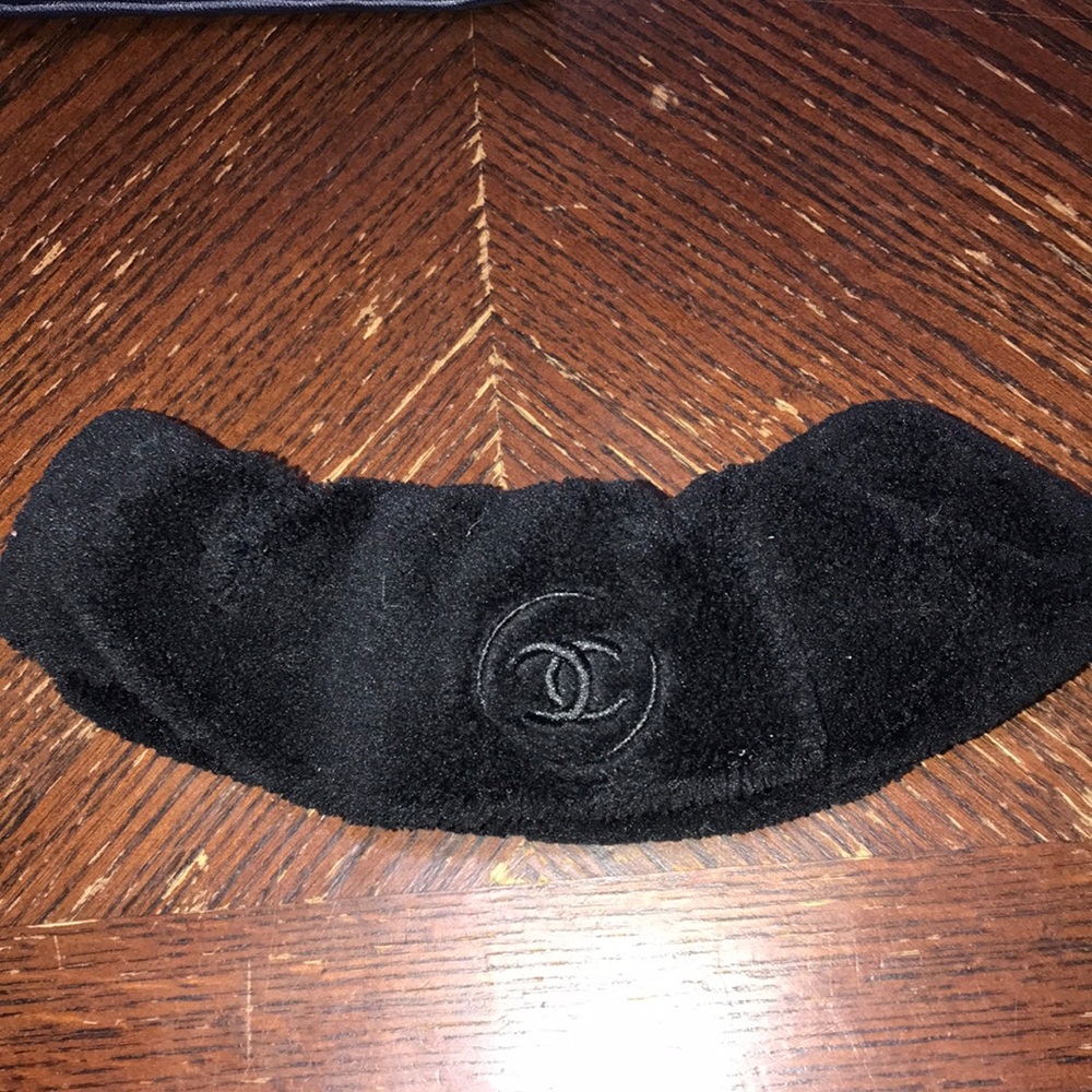 Fuzzy Black Chanel Headband